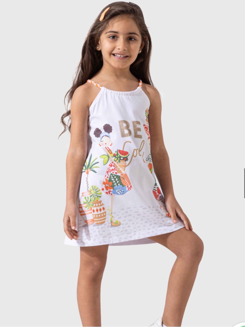 Mayoral White Be Cool Cotton Dress Size 8